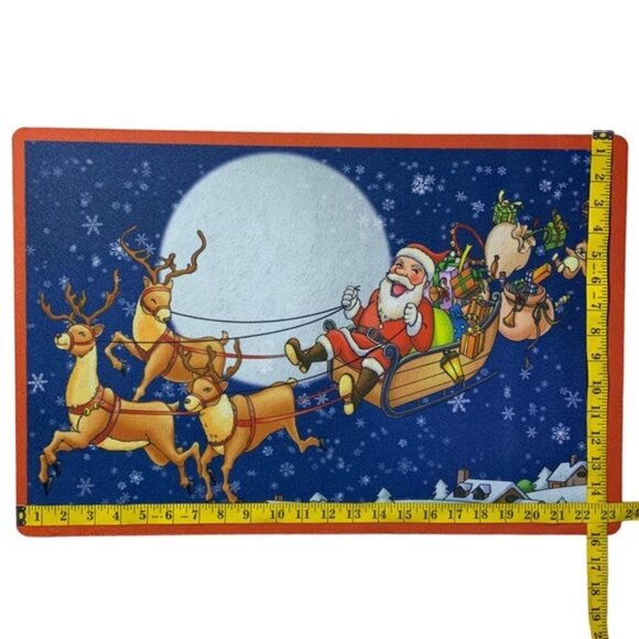 Christmas Holiday Doormat Santa Sleigh Rug Accent Mat Festive Decor 16 X 24 In - Picture 8 of 14